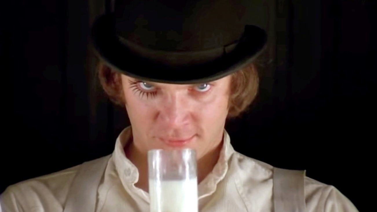 Malcolm McDowell es Alex, el sádico protagonista de "La naranja mecánica".