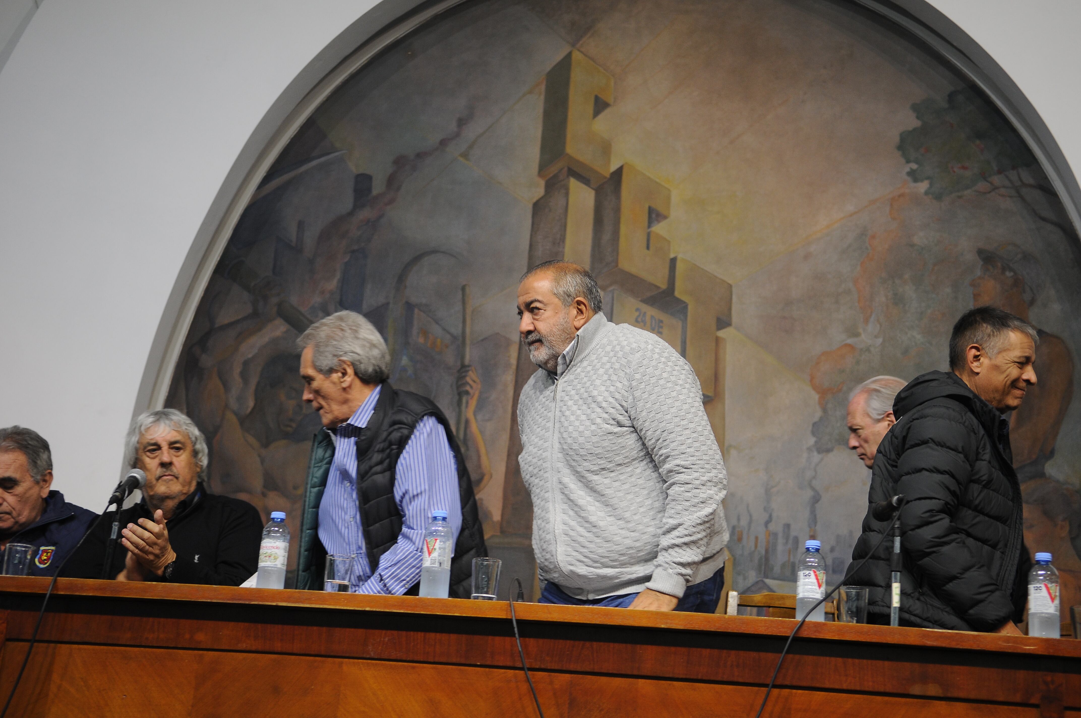 El actual triunvirato de la CGT: Carlos Acuña, Héctor Daer y Octavio Argüello.