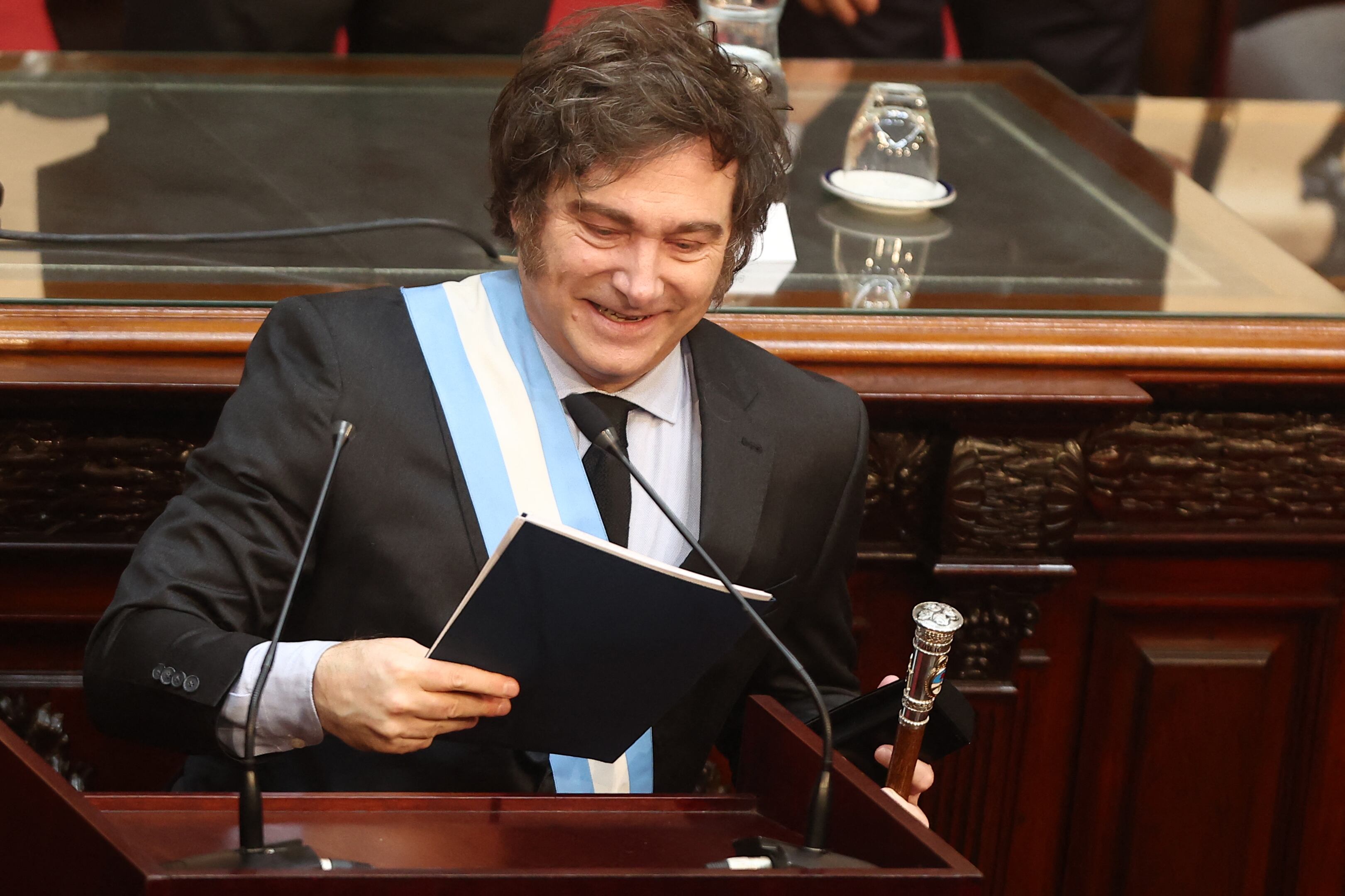 El presidente Javier Milei en la presentación del proyecto de Presupuesto 2025.