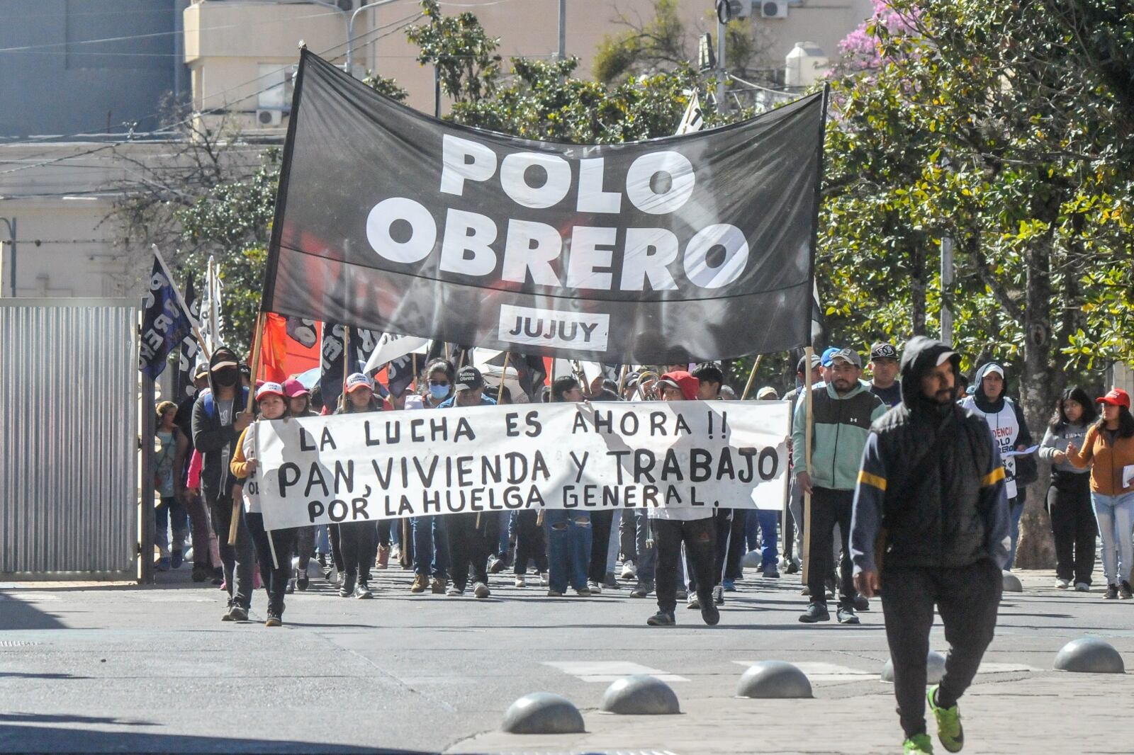 Organizaciones de izquierda se movilizaron por el centro de San Salvador de Jujuy.