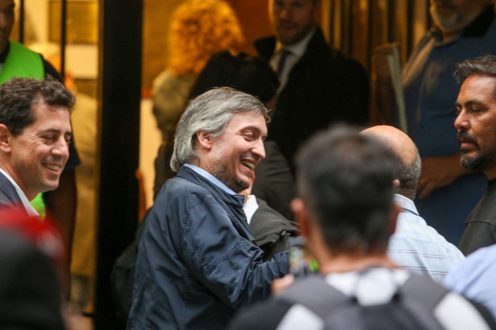 Máximo Kirchner dijo presente en la sede del PJ