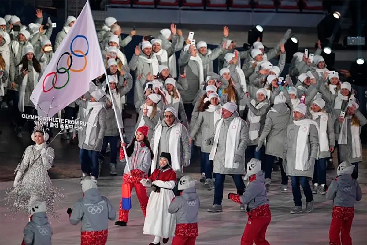 Los atletas rusos compitieron como neutrales en Pyeongchang 2018