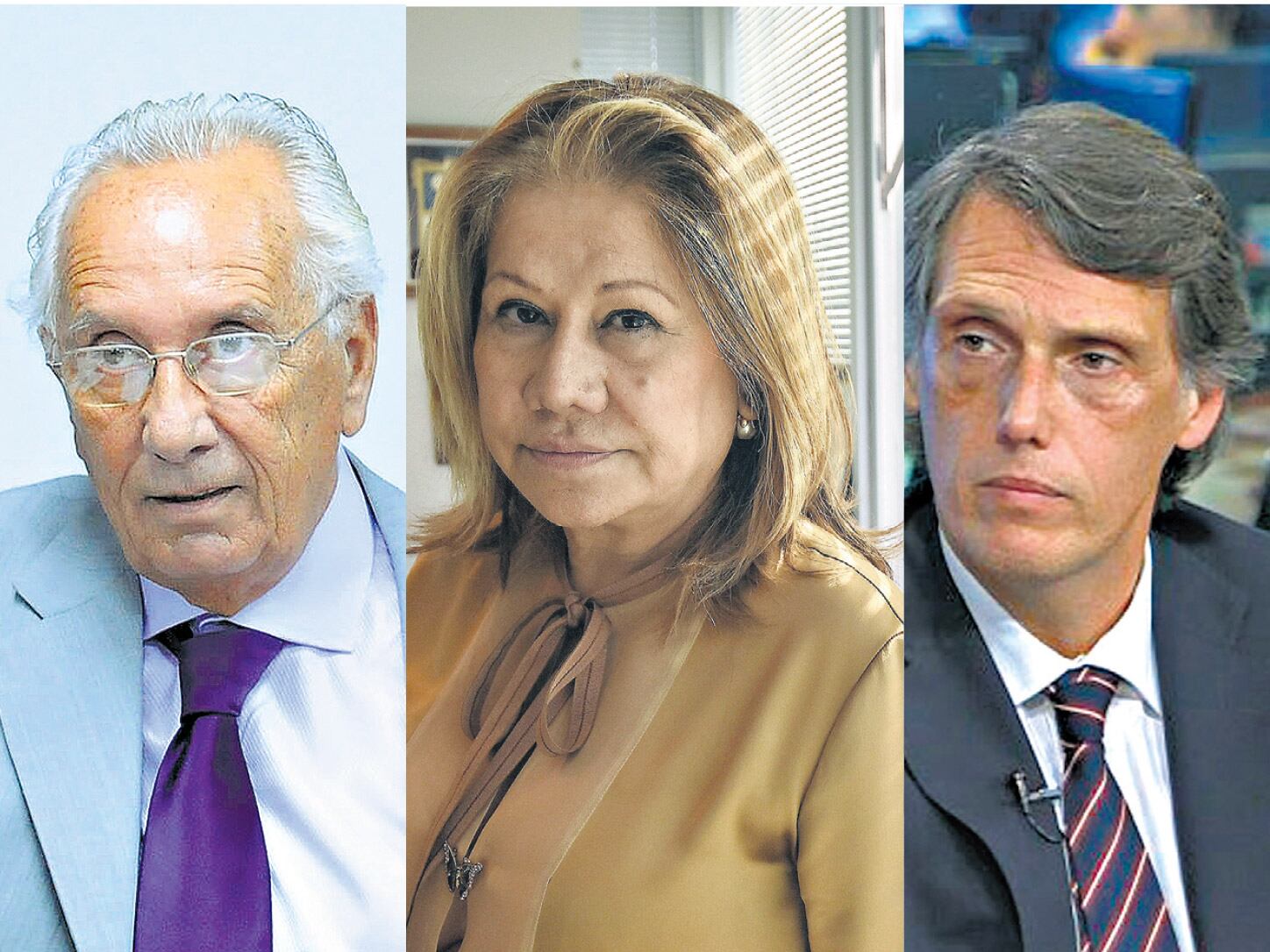 Héctor Recalde (FpV), Graciela Camaño (Frente Renovador) y Pablo Kosiner (Bloque Justicialista).