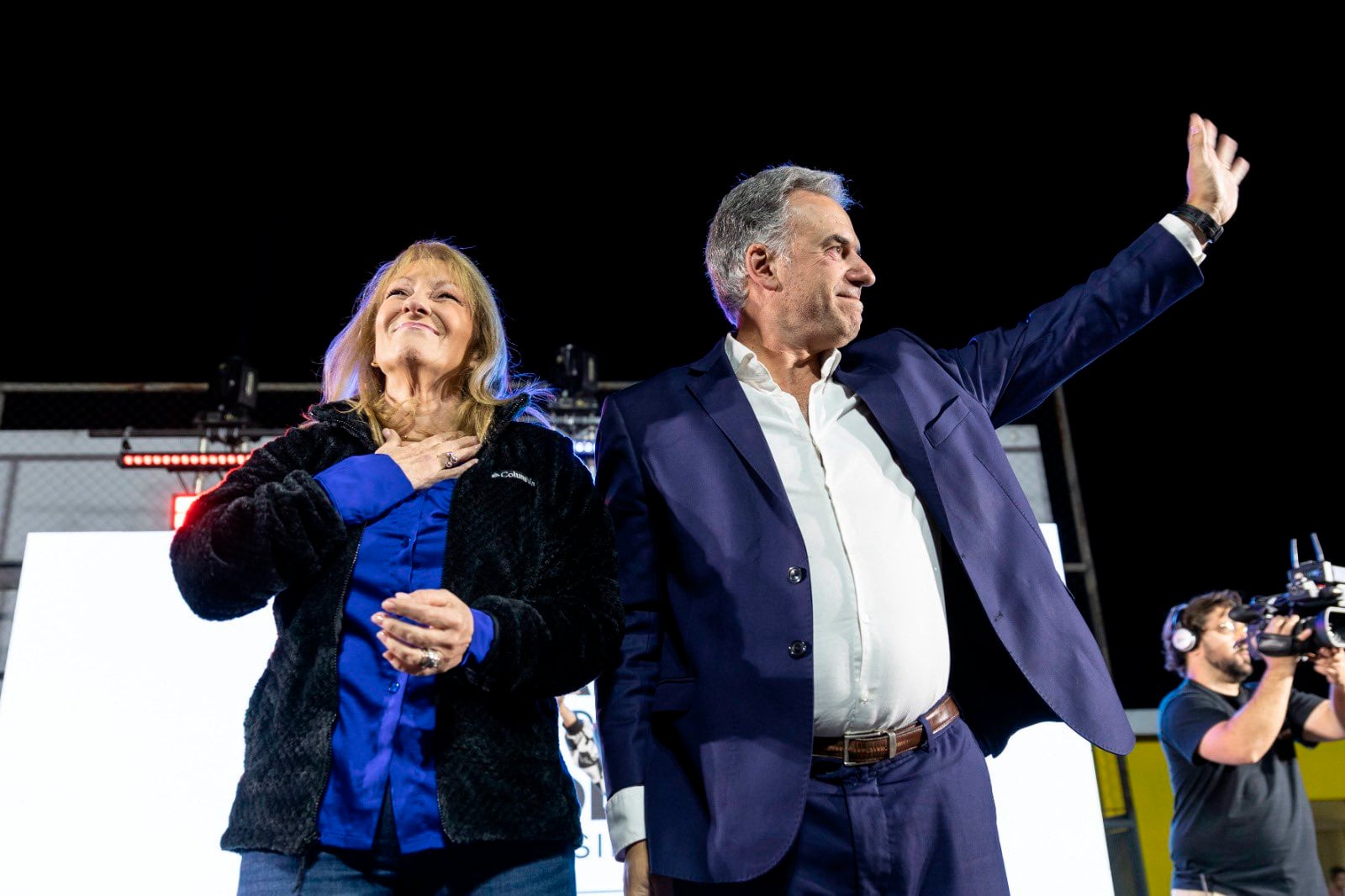 Carolina Cosse y Yamandú Orsi, candidatos a vicepresidente y a presidente del Frente Amplio uruguayo.
