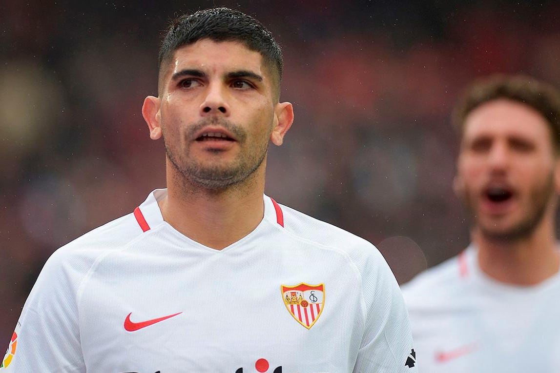 Ever Banega, habilitó a Ocampo en el 1-0.