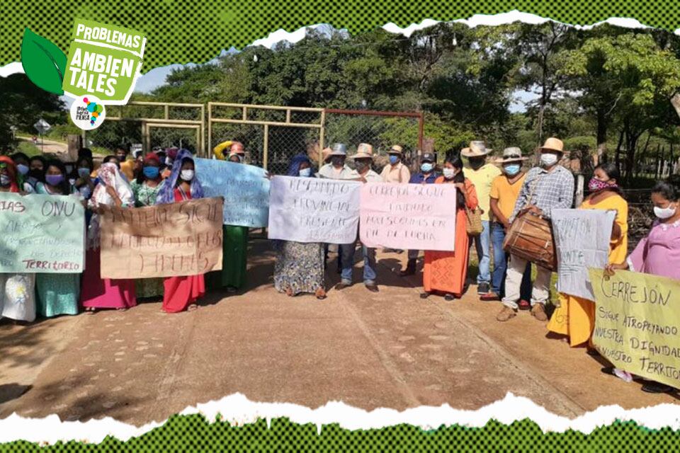 Protesta en contra del proyecto minero 