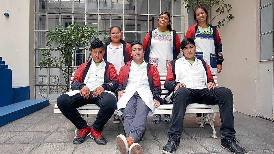 Los chicos de la escuela rural mapuche 259 Atreuco Abajo, en Buenos Aires.