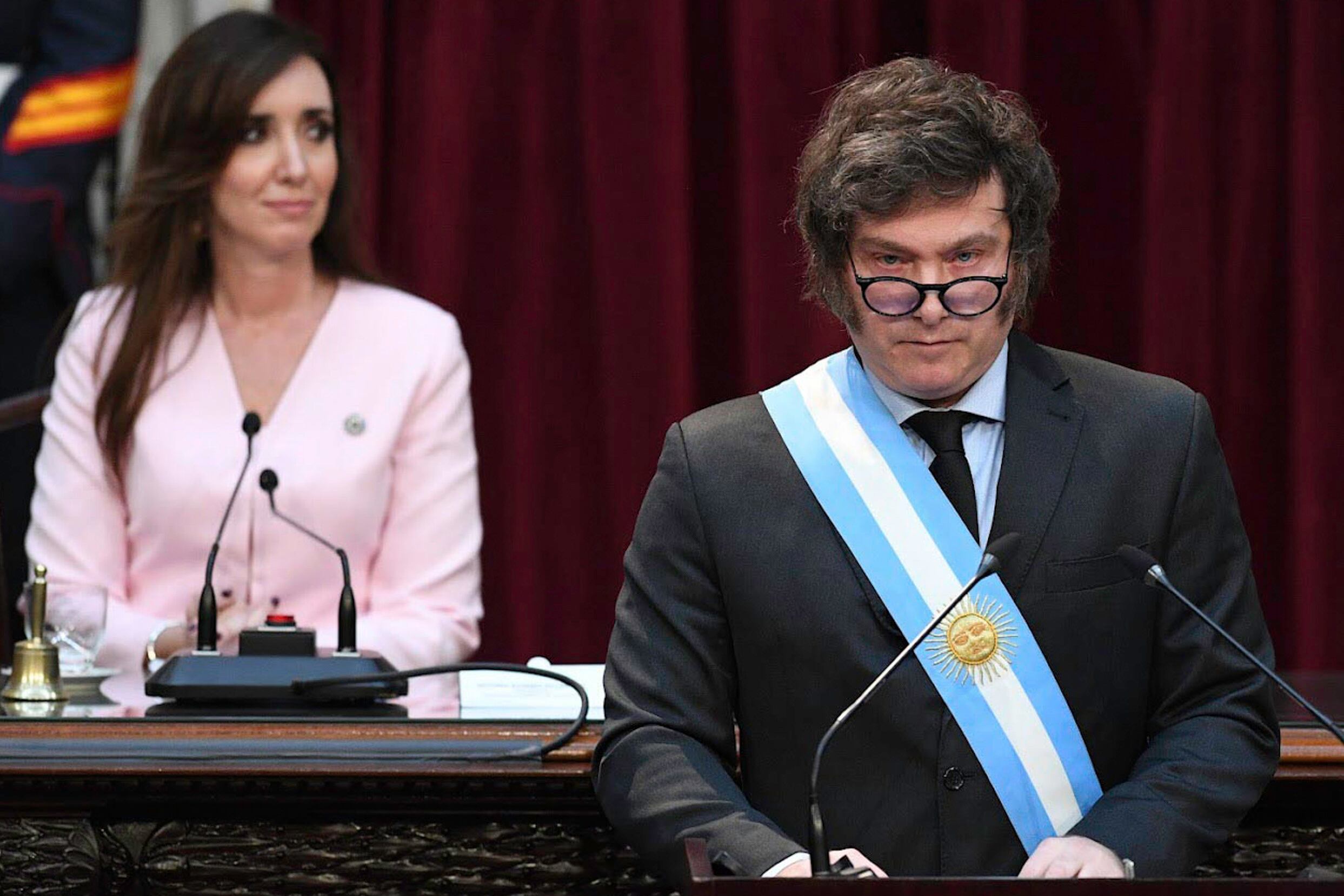 El mandatario durante la apertura de sesiones legislativas en 2024.