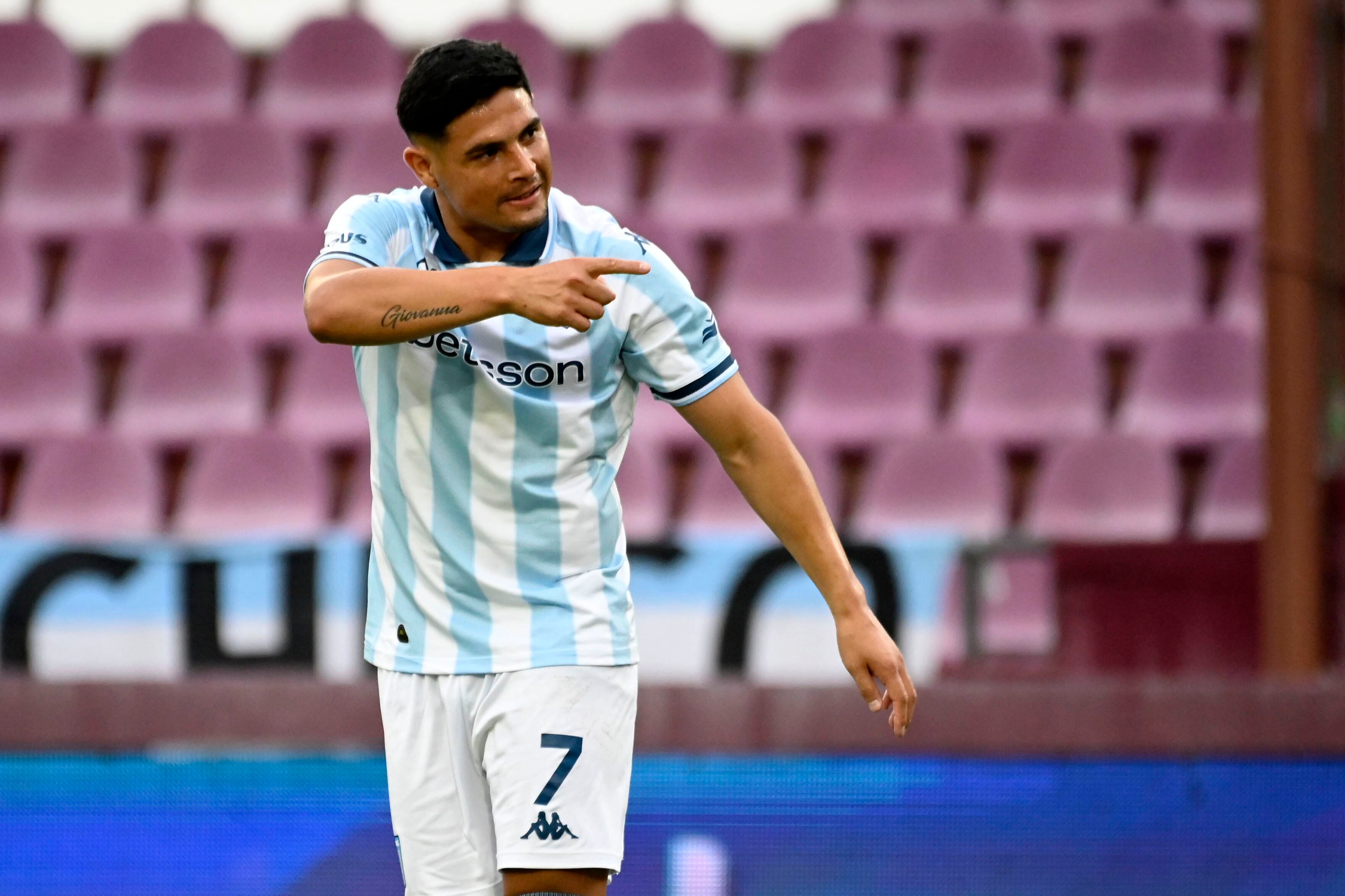 Maxi Salas jugó 76 partidos y metió 13 goles en Racing.