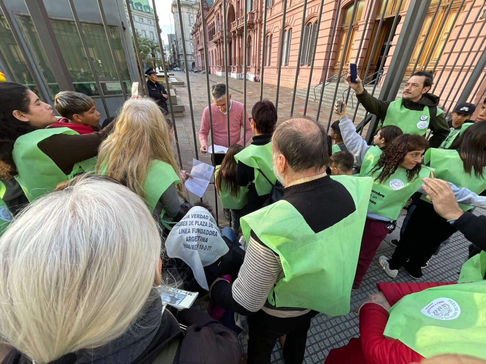 Las cartas fueron entregadas en la Casa Rosada, en el Congreso y en tribunales.