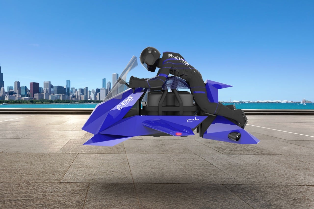 La moto voladora The Speeder pesa solamente 104KG y puede llevar un piloto de hasta 108kg.