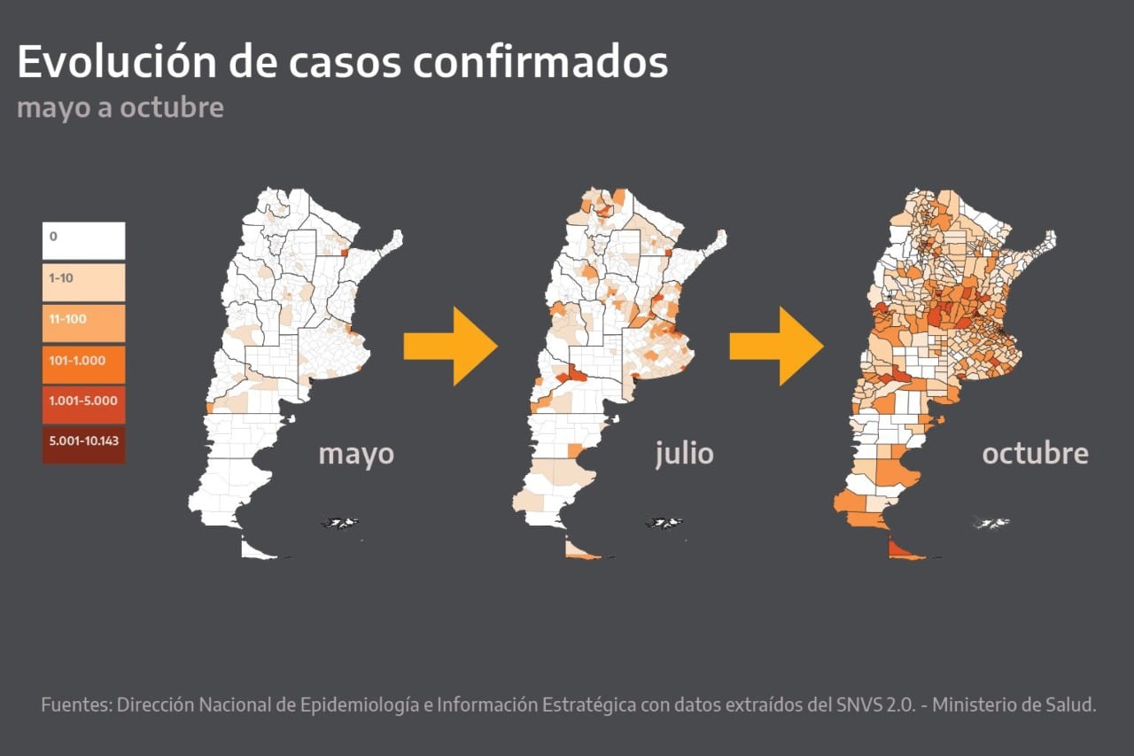 Alberto Fernández anunció la prórroga de las medidas de cuidado por el coronavirus y Presidencia distribuyó luego los datos sobre la pandemia en la Argentina.
