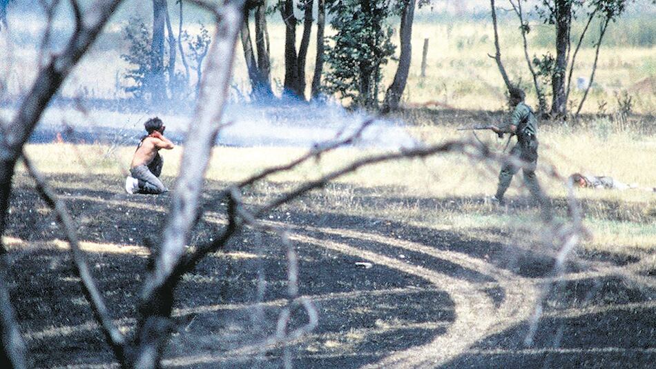 Una de las imágenes tomadas por Longoni durante el operativo del Ejército.