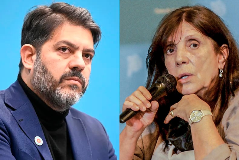 El ministro de Gobierno, Carlos Bianco, y la senadora provincial Teresa García. 