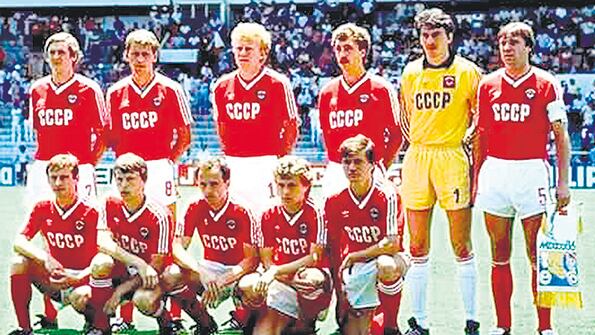 El equipo soviético en el Mundial de México ‘86.