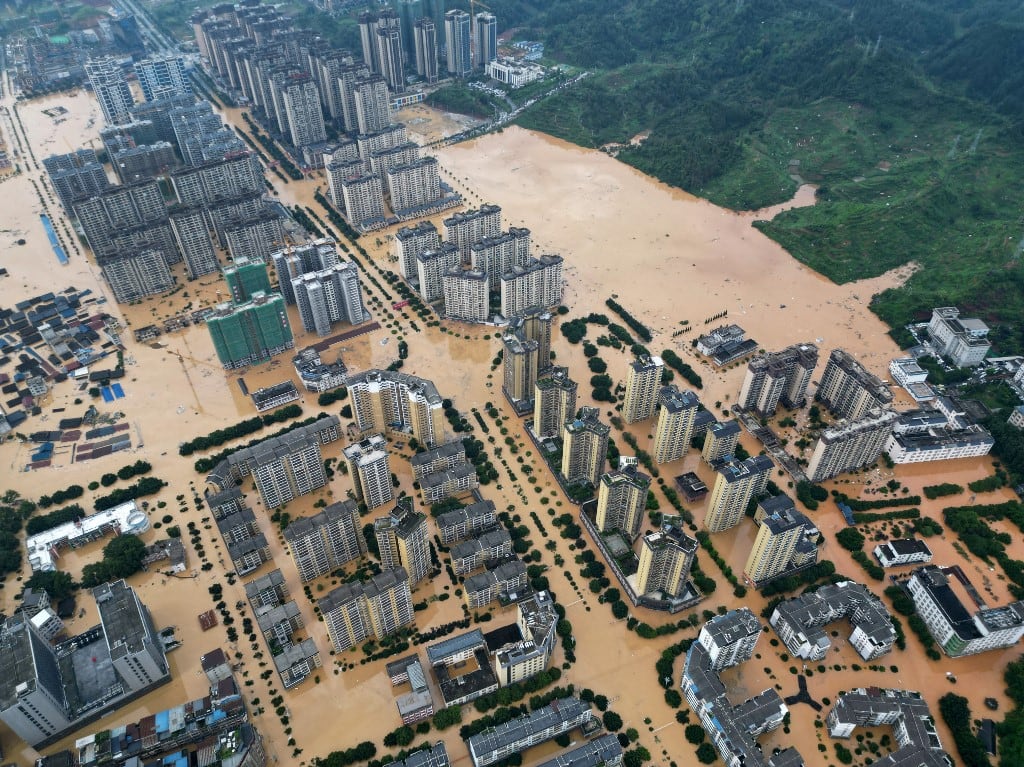 Las devastadoras inundaciones en China provocaron tres muertes y más de 80.000 evacuados
