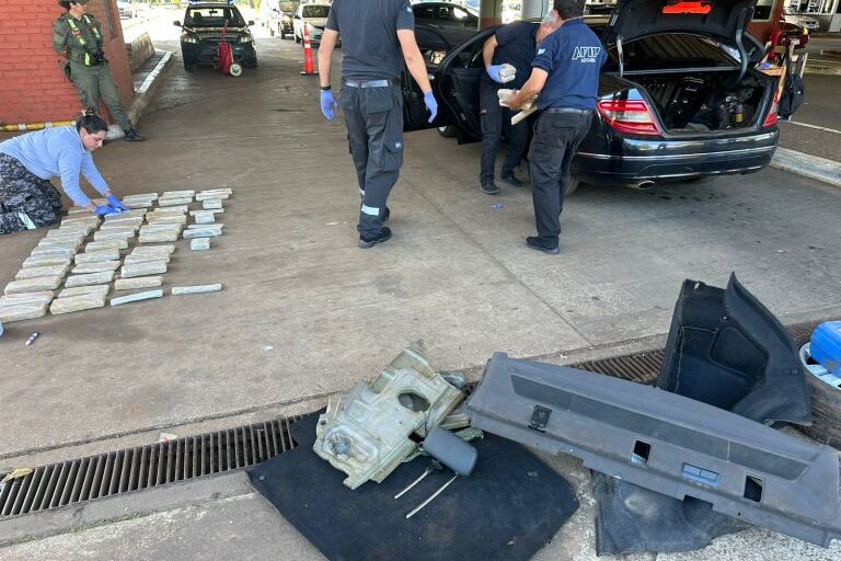 La droga decomisada gracias a la acción de un perro.