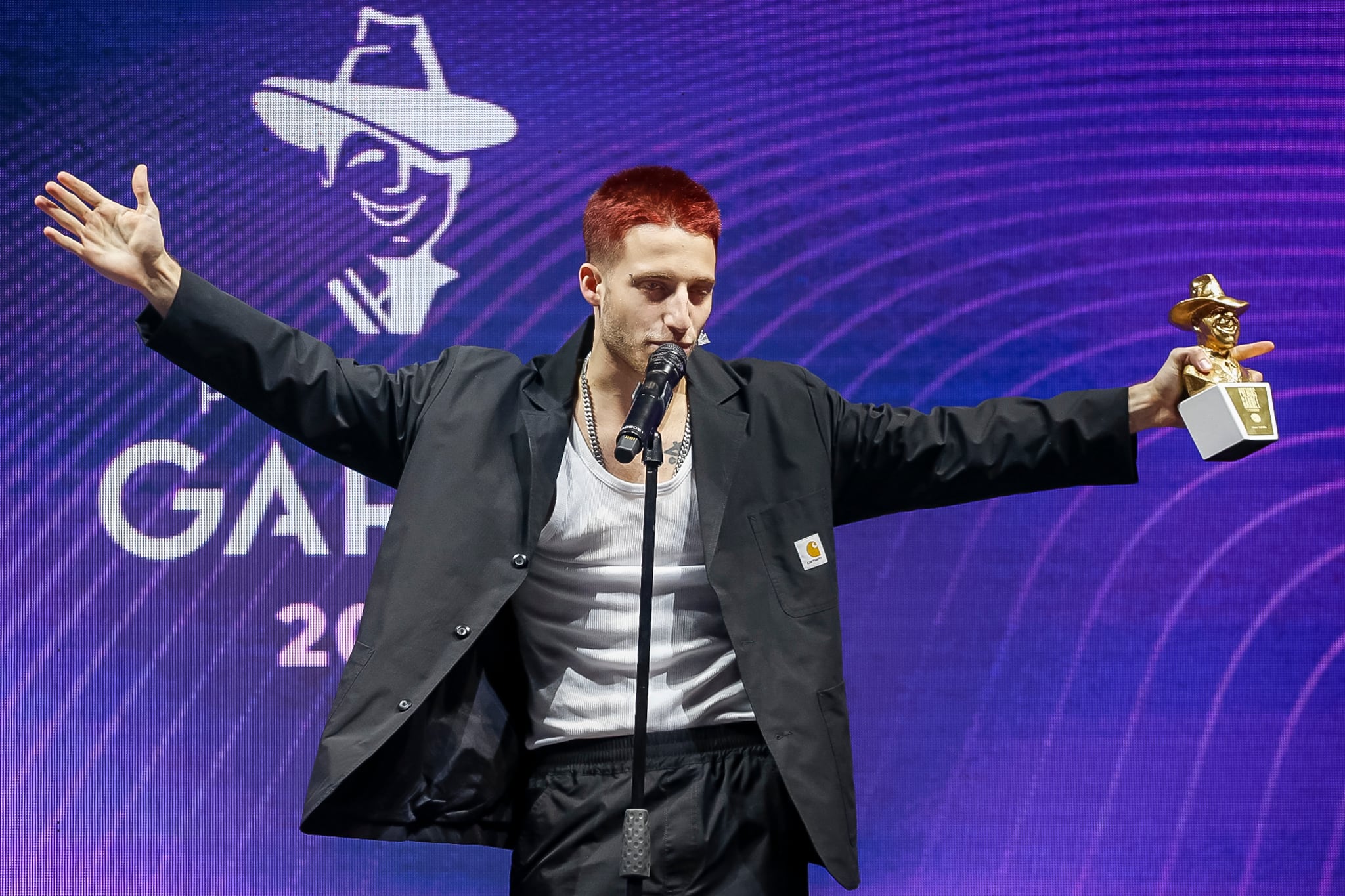 “La música fue mi guía en los momentos más raros", dijo Wos al recibir el Oro.