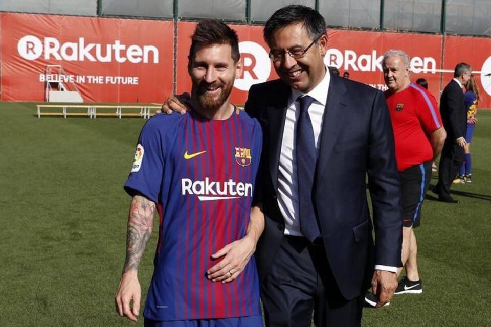 Messi y Bartomeu, en tiempos mejores.