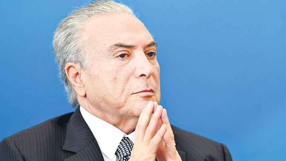 Temer enfrenta una grave crisis política y económica; fue acusado de corrupción pasiva.