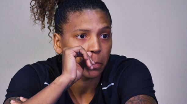 "Estoy limpia", dijo Rafaela Silva en conferencia de prensa.