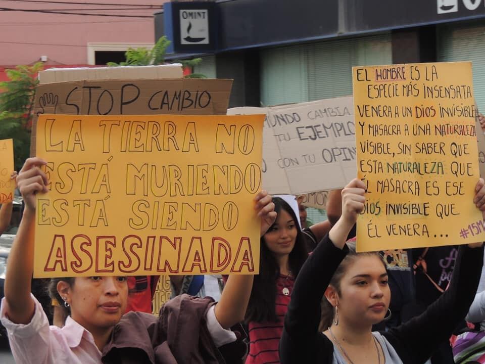 Una de las movilizaciones en el centro salteño