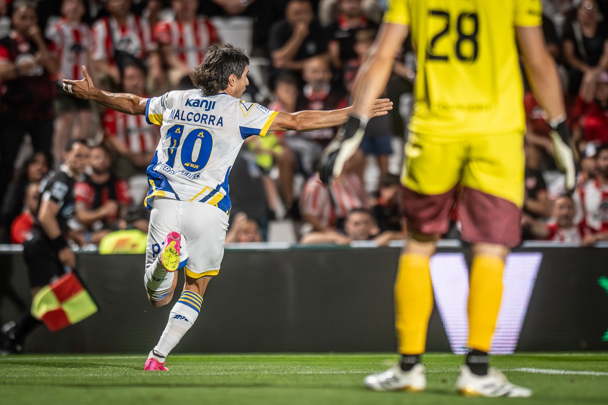 Malcorra celebra el empate de Central