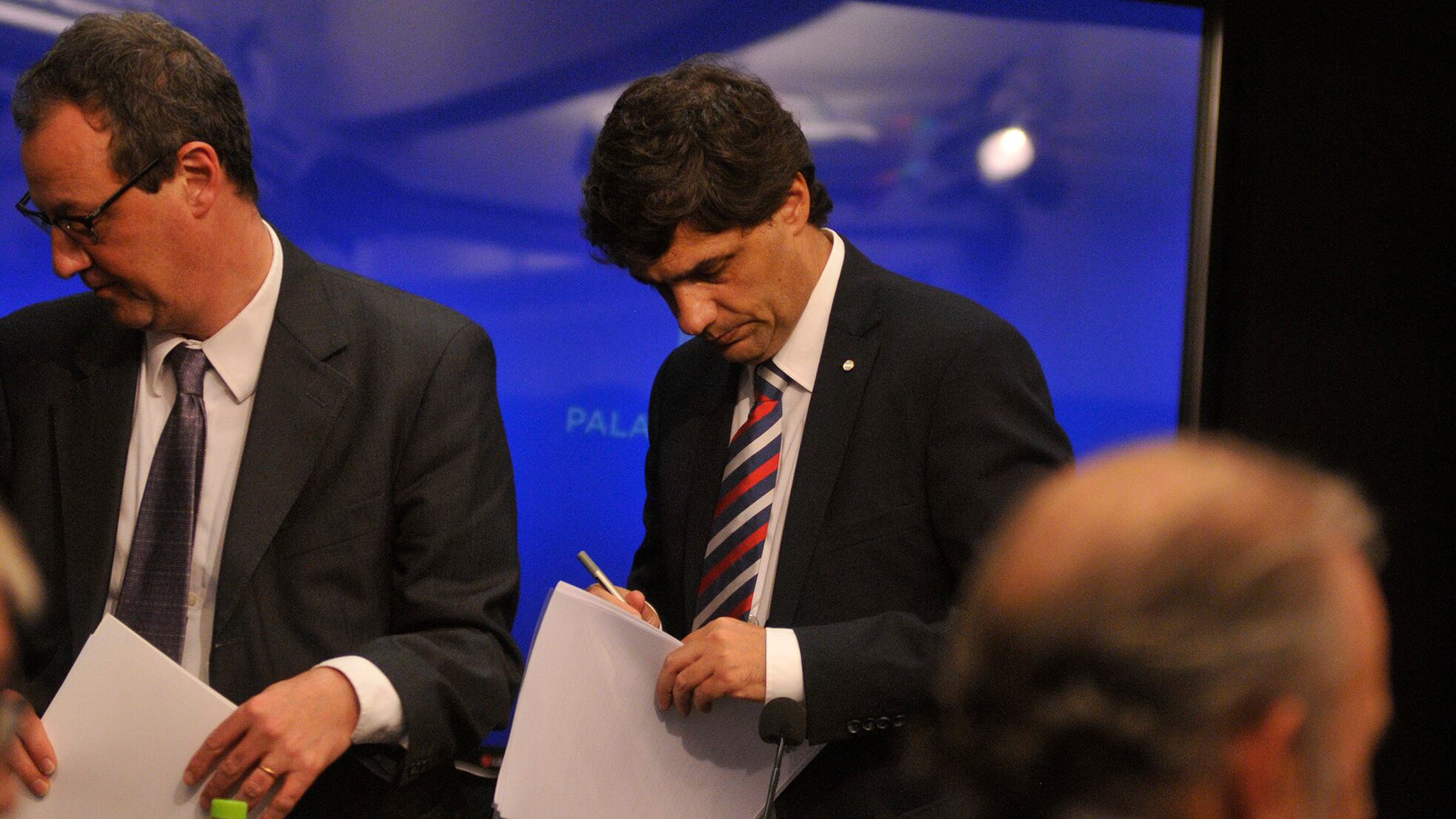 Hernán Lacunza con Guido Sandleris.