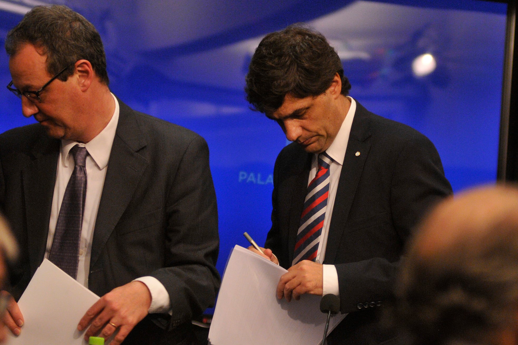 Hernán Lacunza con Guido Sandleris.