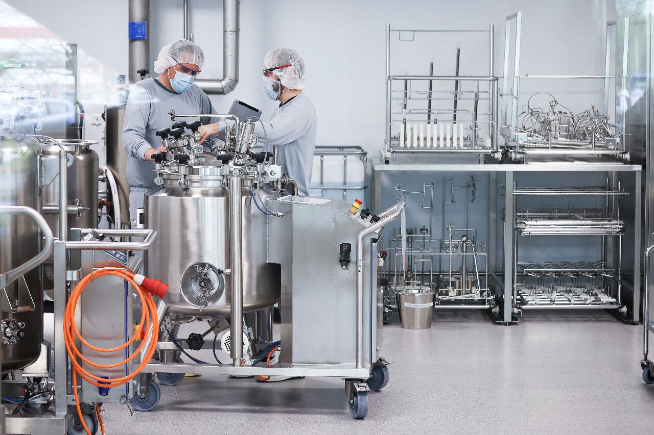 Planta de produccion de vacunas para el coronavirus del laboratorio Pfizer en Hamburgo, Alemania