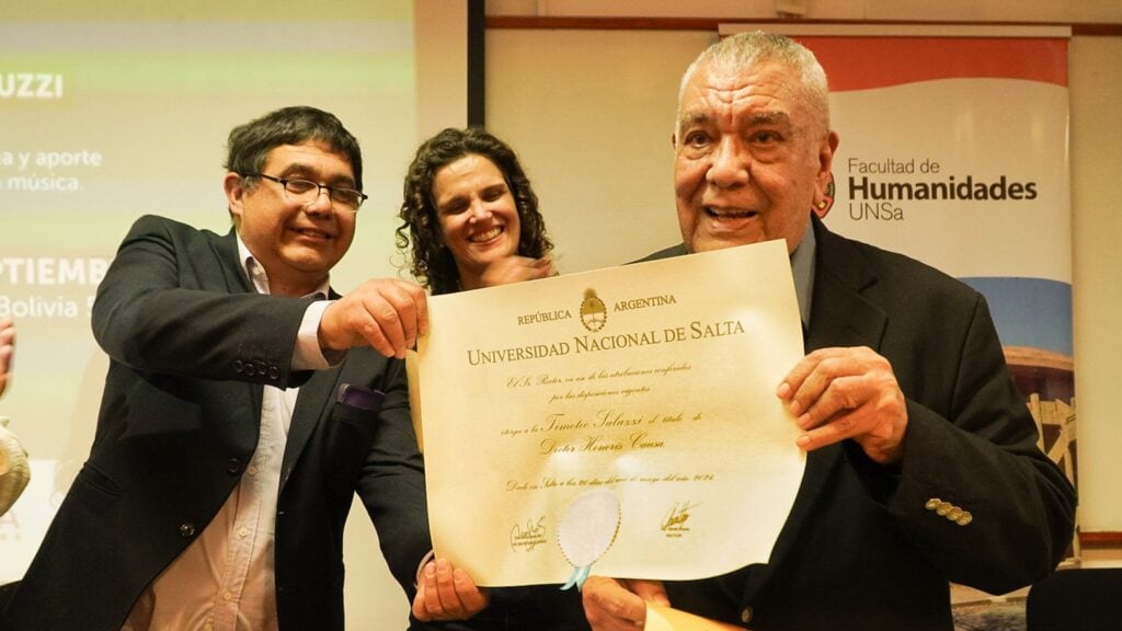 Saluzzi, con Hoyos y Fiore.