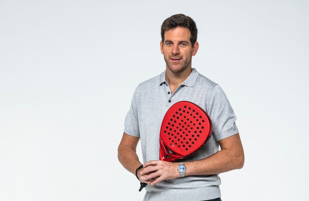 Del Potro, en el mundo de las palas.