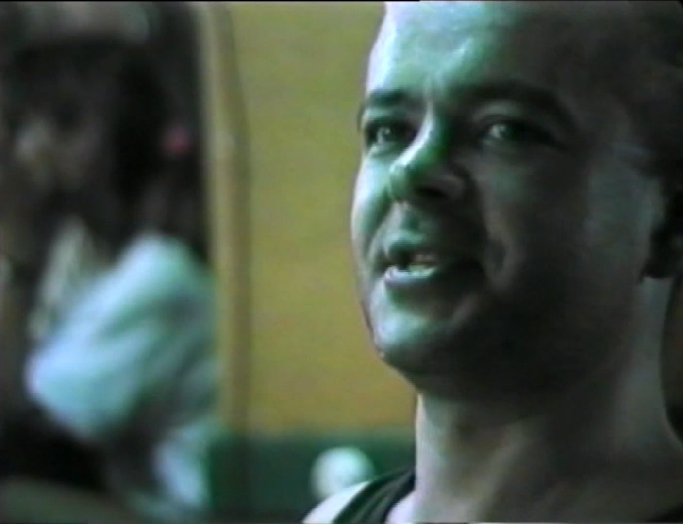 Luca Prodan en el backstage de Obras en 1987.
