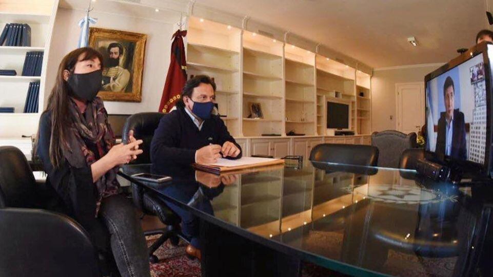 Verónica Figuera, Gustavo Sáenz y Daniel Arroyo