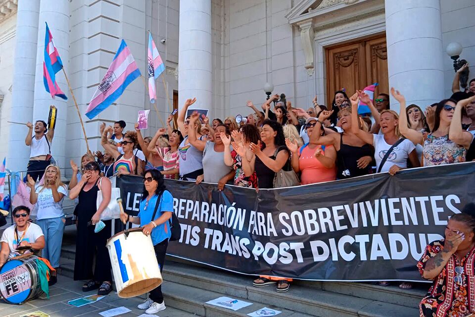 La manifestación de la comunidad travesti trans hizo posible la ley reparatoria. 