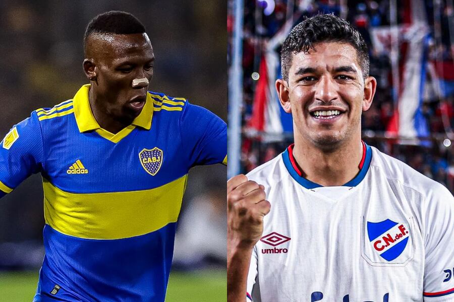 Luis Advíncula (AFP) y Diego Polenta (redes sociales Nacional).