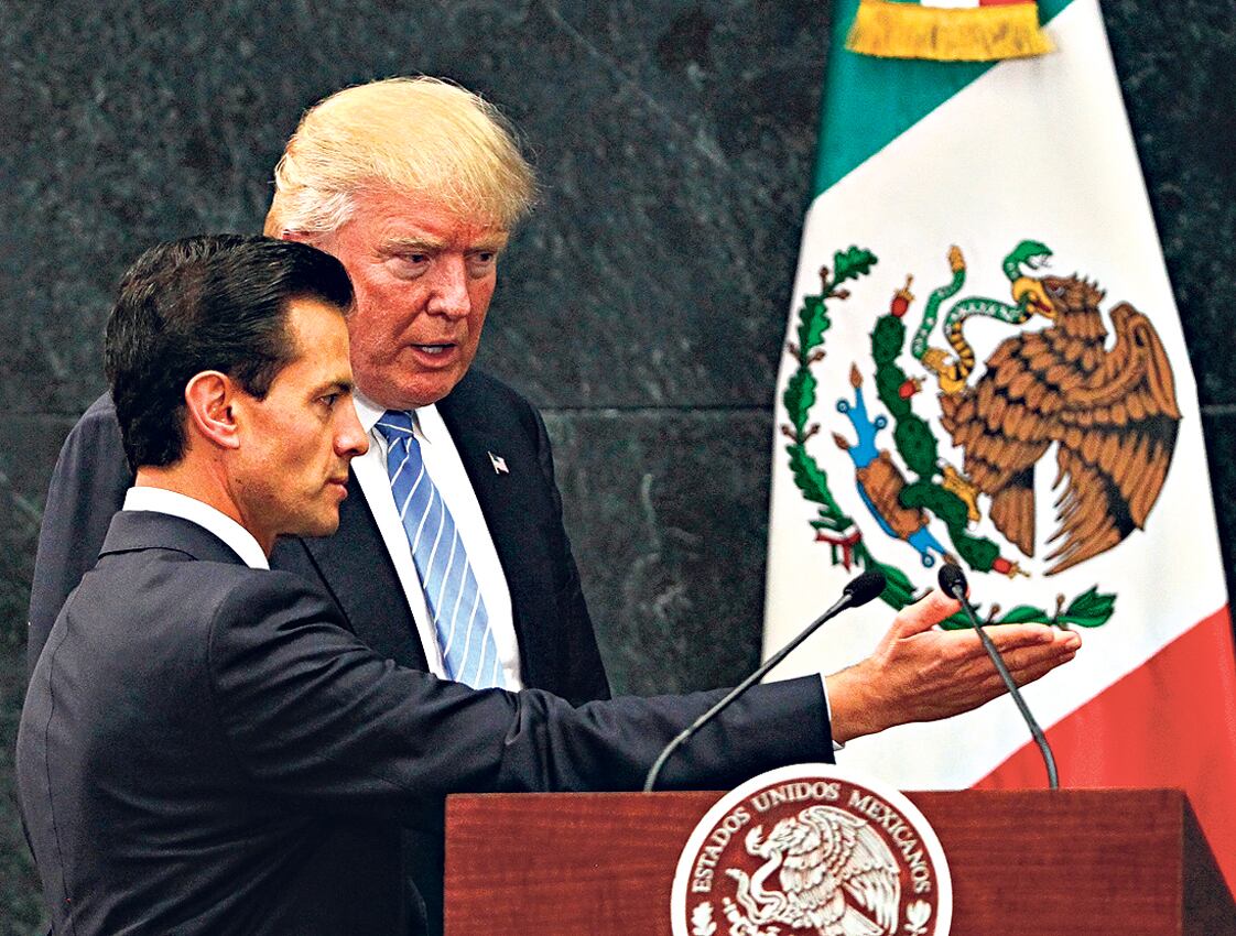 El presidente mexicano, Peña Nieto, recibió a Trump cuando era candidato, en agosto de 2016.