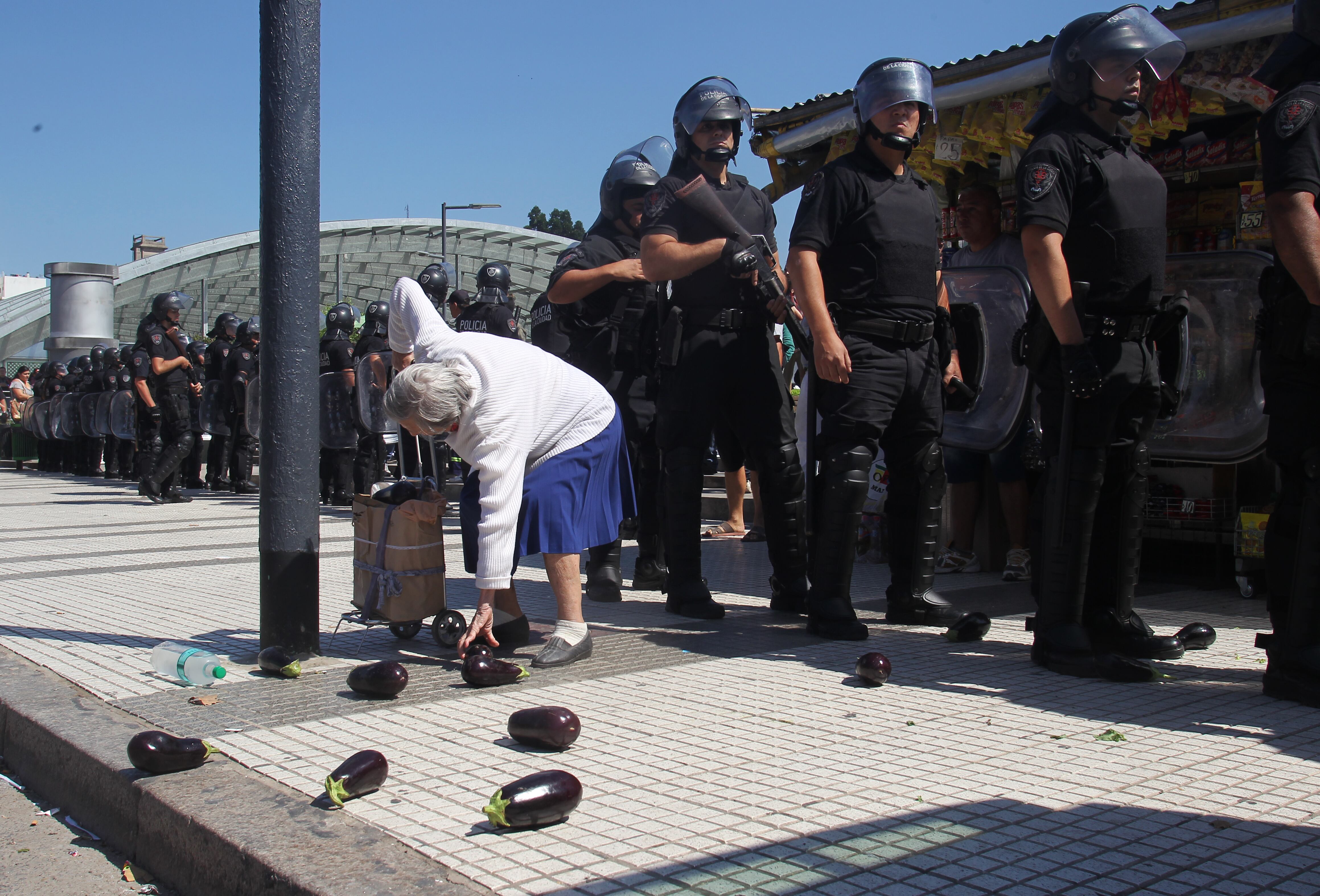 La señora de las berenjenas, el 19 de febrero pasado.