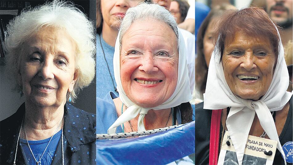 Estela Carlotto, Nora Cortiñas y Taty Almeida.