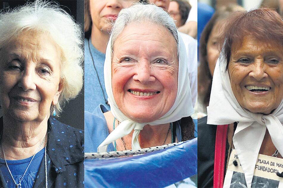 Estela Carlotto, Nora Cortiñas y Taty Almeida.