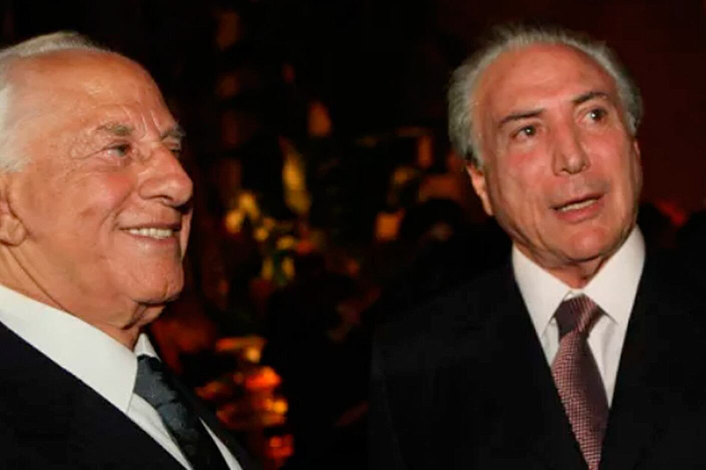 Yunes y Temer en otros tiempos: hoy el primero está detenido, el segundo está rodeado por acusaciones de corrupción.