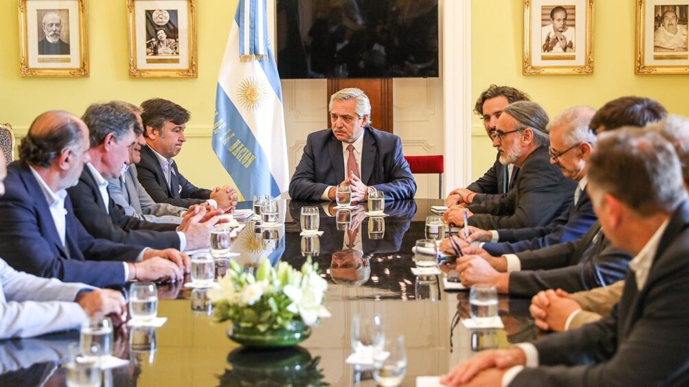 Alberto Fernández recibió a la Mesa de Enlace pocos días después de asumir.