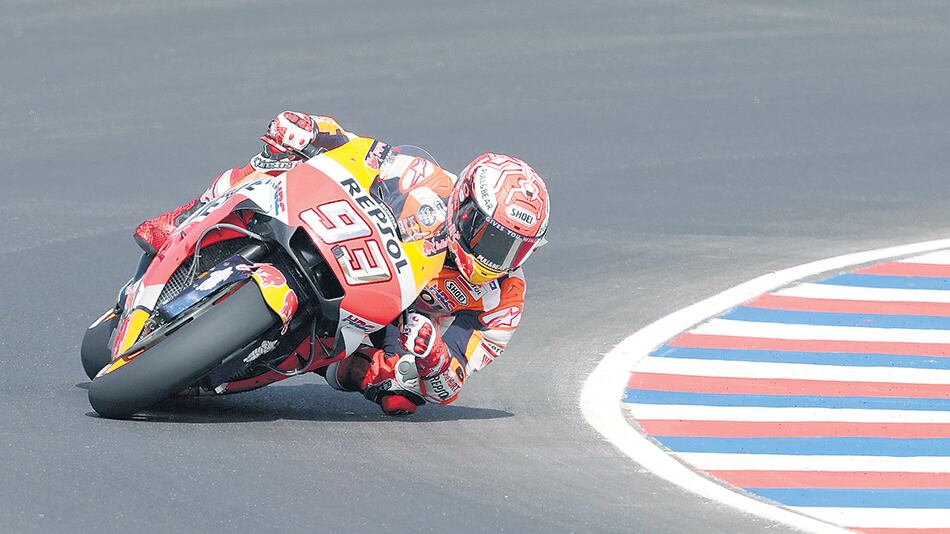 El español Márquez fue el más rápido en los ensayos de ayer en Santiago.