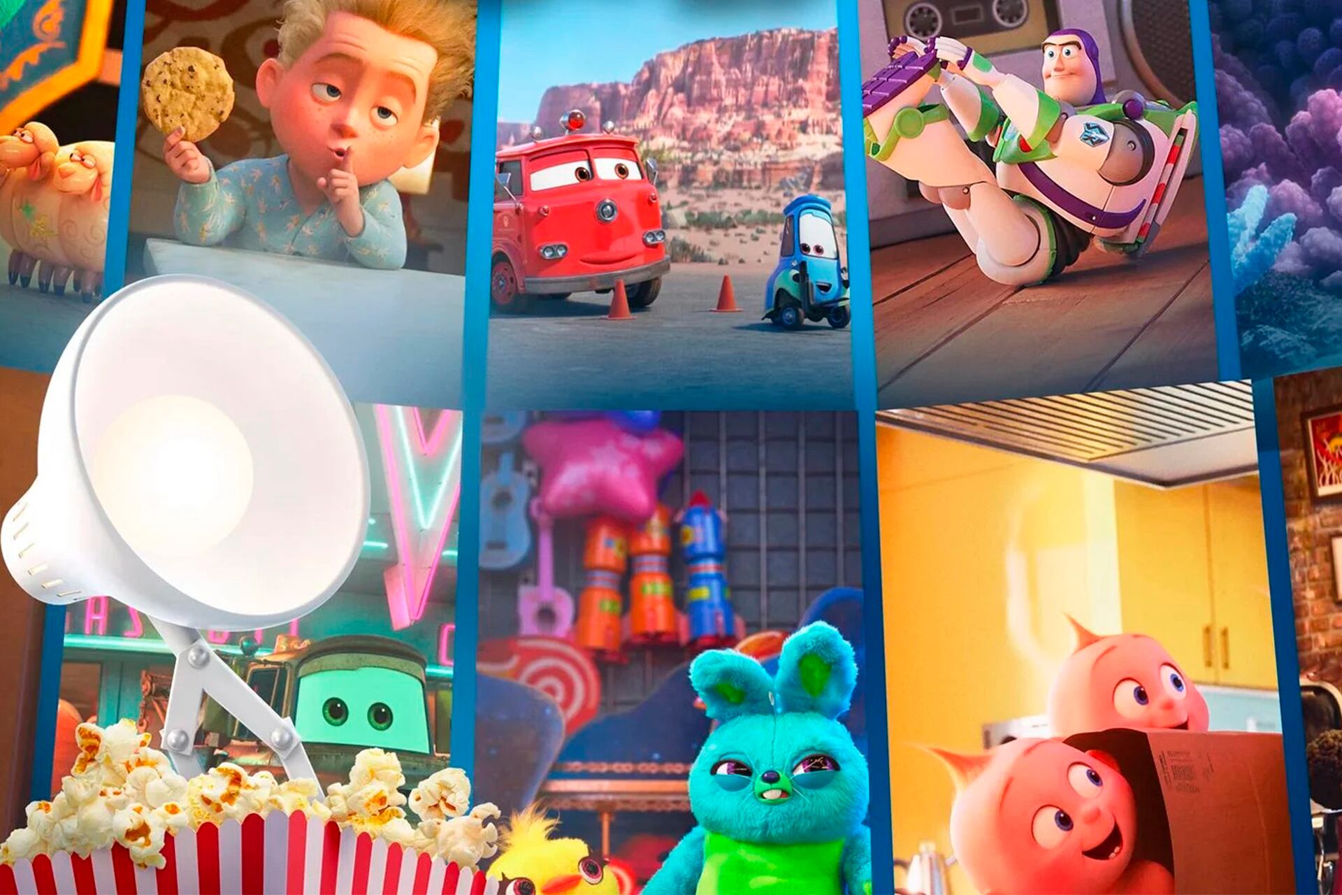 Los más memorables personajes de la escudería Pixar aparecen en los cortos animados Pixar Popcorn, por Disney+.