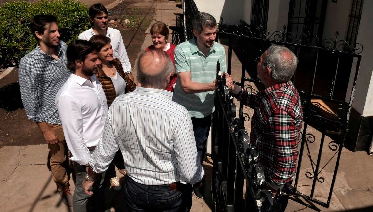 Peña, en el timbreo de hoy en San Nicolás.