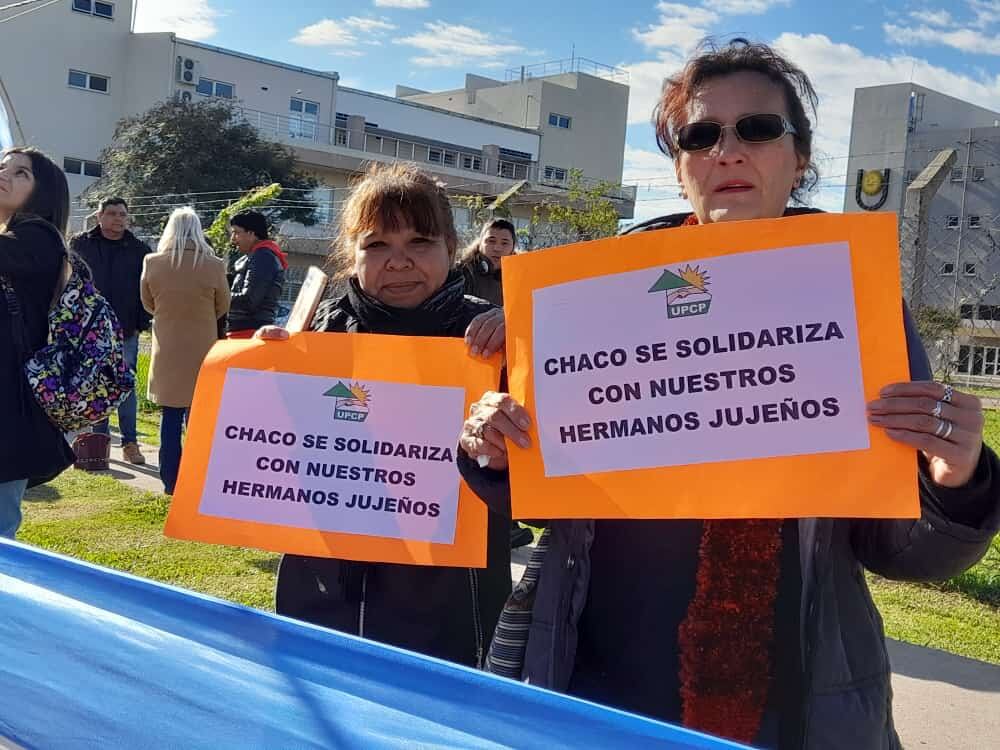 Marcha en Chaco en contra de la represión en Jujuy.