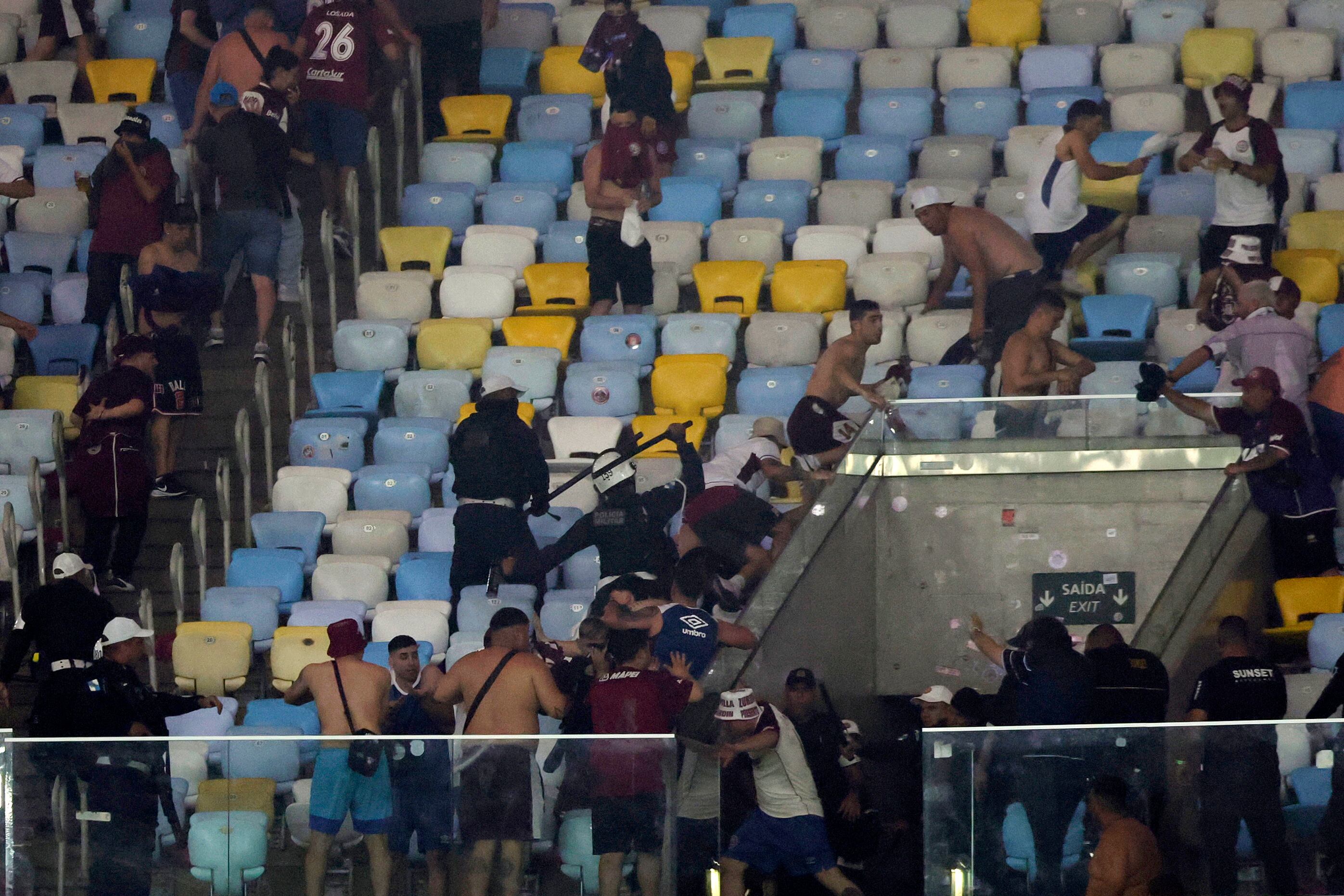 Los incidentes antes del segundo tiempo