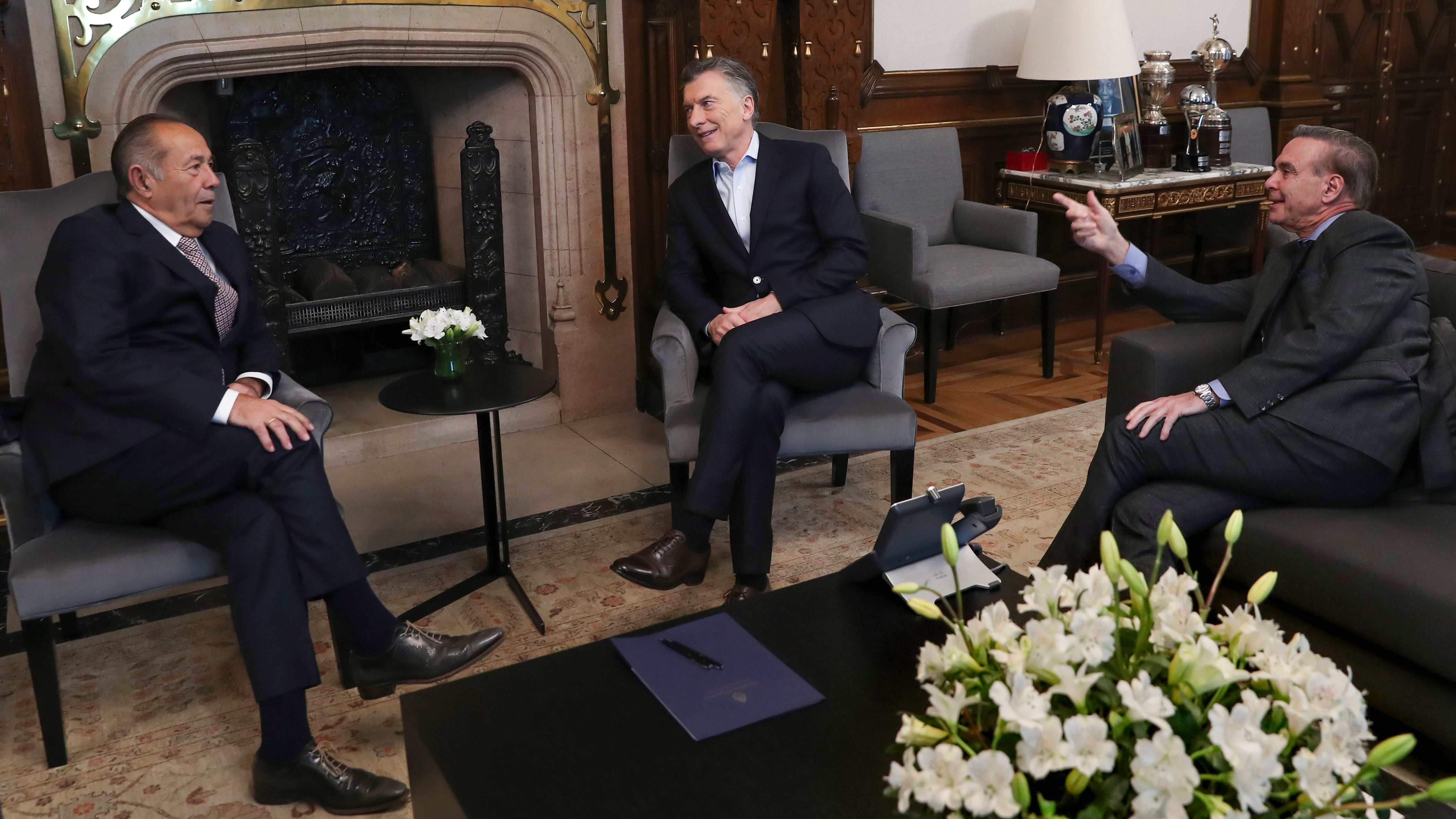 Adolfo Rodríguez Saá, Macri y Pichetto sellaron su acuerdo con una reunión en Casa Rosada.
