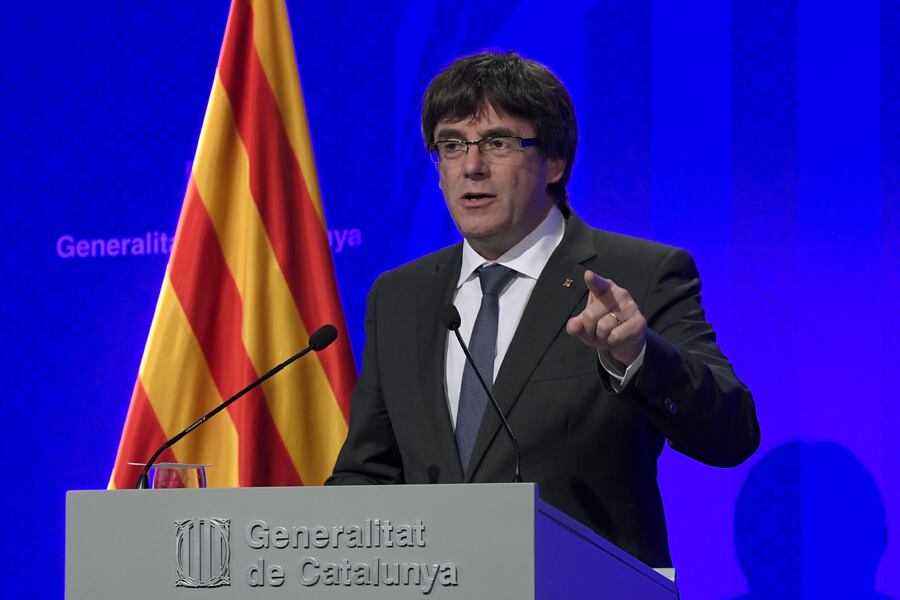 El jefe del Gobierno catalán, Carles Puigdemont