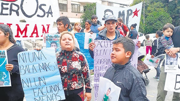 Una marcha en reclamo de justicia por la muerte de Facundo, ocurrida en la madrugada del 8 de marzo.